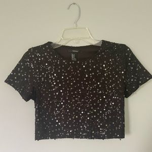 Sequins crop top